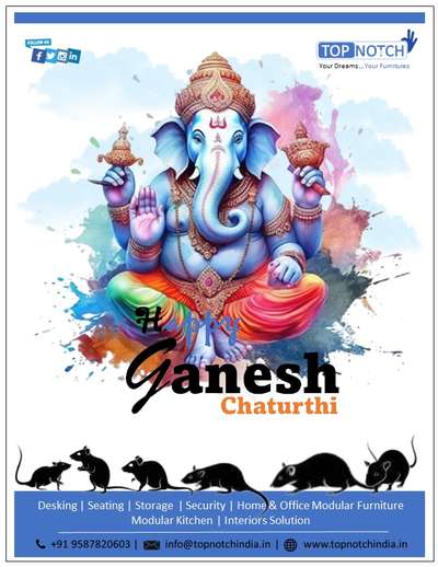 “On this auspicious day, may Lord Ganesha shower his blessings upon you and your family.”

www.topnotchindia.in