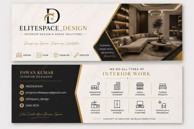 ✨ First impressions matter.
Presenting the new business card for @elitespace_design — crafted with the same elegance, luxury, and attention to detail that we bring into every space we design. 🖤✨
From concept to creation, we design interiors that reflect your lifestyle.
📍Residential | Commercial | Modular | Turnkey Projects
#BusinessCardDesign #InteriorDesigner #LuxuryInteriors #ElitespaceDesign #ModernDesign #InteriorBranding #DelhiInteriorDesigner #MinimalLuxury #TurnkeyInteriors #InteriorStyling