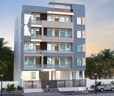 Ground+4 floor exterior model  #exteriordesigns  #exterior3D  #residentialprojectatmehraulli