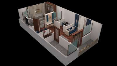 3d floor view 
architecture drawing