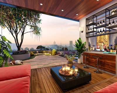 Terrace garden design with Bar
City- Indore