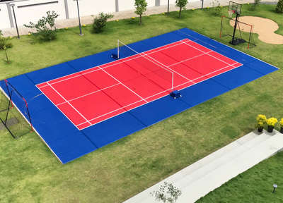 #outdoorbadmintoncourt
#badminton #badmintoncourt 
#badmintoncourtconstruction
#sportsinfra #keralagram  
#pptileflooring #multipurposecourt