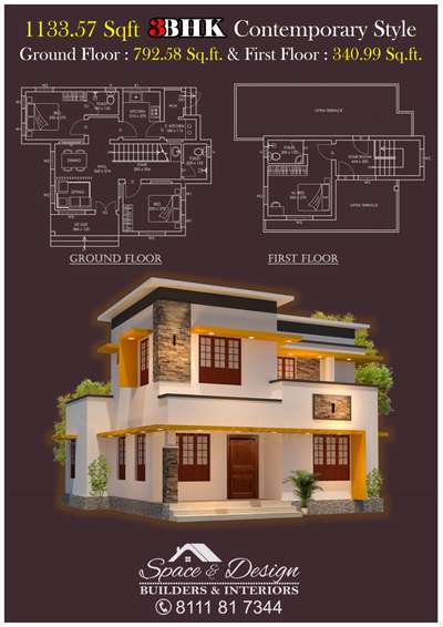 #3 Bedroom 1134 Sqft  #Contemporary House