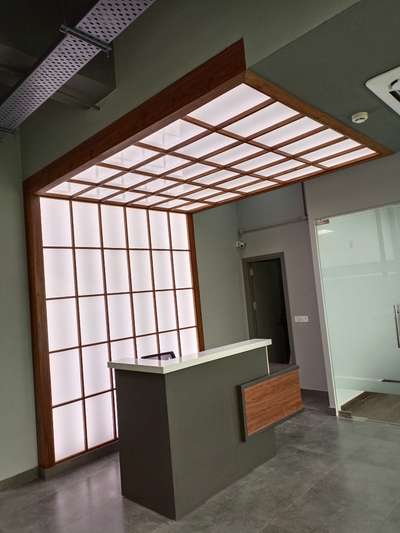 Reception area Work by I S Enterprises in noida sector 63 
#InteriorDesigner  #Interlocks  #Architectural&Interior  #reception