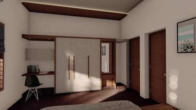 Proposed Wardrobe Design in a Master Bedroom @ Palakkad