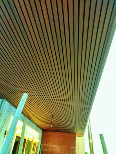 wpc louver ceiling by hsk home decor 

#hardeepsainikaithal  #wpclouvers  #Architectural&Interior  #HomeDecor