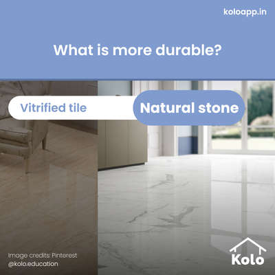 The Natural one of course !!
For a long lasting option, go for marble and granite.

Learn new words and information of home construction with our quiz series on Kolo Education 󰗧

Learn tips, tricks and details on Home construction with Kolo Education.
If our content has helped you, do tell us how in the comments ⤵️
Follow us on @koloeducation to learn more!!!

#education #architecture #construction #building #interiors #design #home #interior #expert
#koloeducation #quiz #thisvsthat