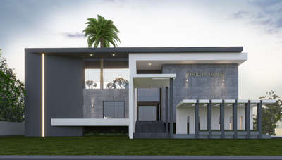 Tholiya House
HOUSE ELEVATION
Construction size :- (75'*70') 
 #ElevationDesign #3delevations
#moderndesign #bigrooms