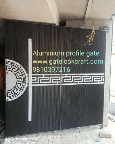 Aluminium profile gate by Hibza sterling interiors Pvt Ltd manufacturer in delhi #gatelookcraft #Hibzasterlinginteriors #aluminiumproflegate #aotumationgates #maingate #Matelgate #profilegates #desigergates