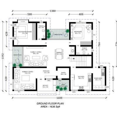 #FloorPlans  #courtyardhouse