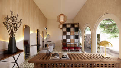 Interior view of a tiny salon  #InteriorDesigner #Architect  #rendering #3d #3dmodelling