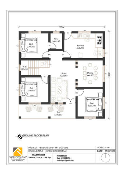 1100sqft budget home