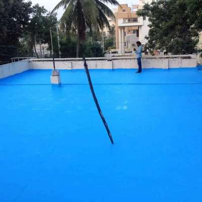 open terrace fibreglass coat waterproofing finished in PONNANI