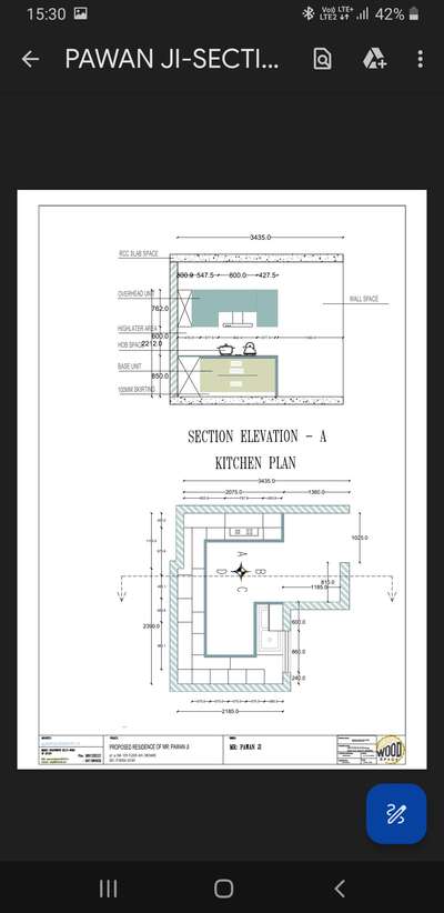 kitchen section elevation