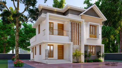 1400 sqft 3bhk  house design
design: anju kadju
architectural 3d design
online 3d design service
 #3bhk