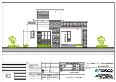 Merado Architect 
Proposed Residence @ Malappuram 
Front Elevation 
3.5 cent plot 


 #SmallHouse #SmallHomePlans #smallplots #architectureldesigns #Architectural&nterior #merado #Architect #exterior_Work #exteriors