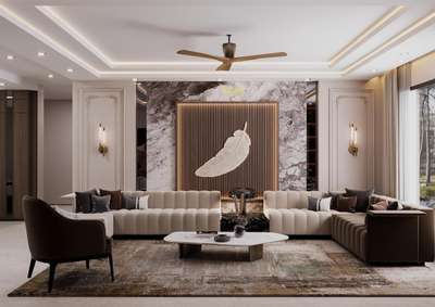 Living area
 #LivingroomDesigns #LUXURY_INTERIOR #Designs #aestheticdesign #louver #panneling #LivingRoomSofa