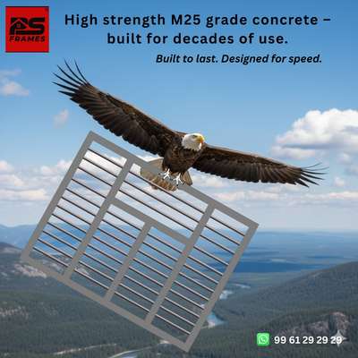 High strength M25 grade concrete – built for decades of use.