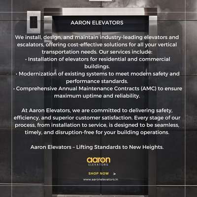 Trusted elevator solutions for reliability and safety. 🚀 #aaronelevatorskerala  #aaronelevators #all_kerala