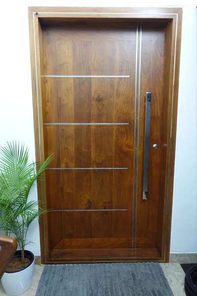 main door teak wood and solid steel work 9072070255