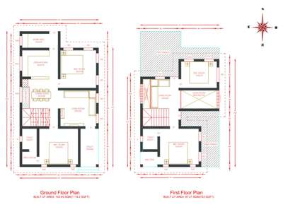 1850 Sqft Residential Plan @tcr