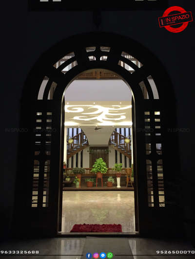 Interior view through the main door of the home.