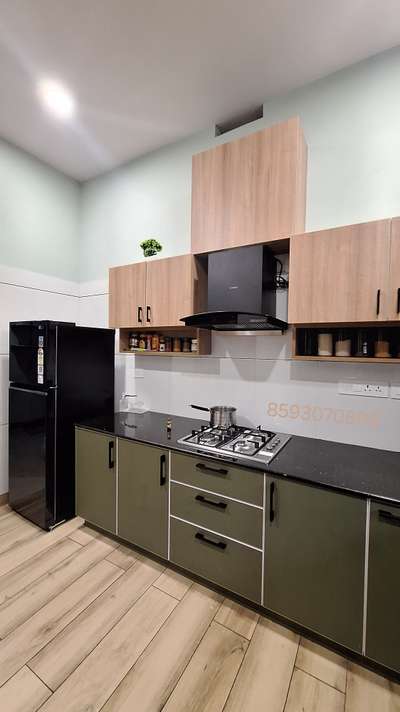 factory made kitchen 
Meterial: Plywood with mica laminate 
 for estimate: 

 #KitchenIdeas #KitchenCabinet #ModularKitchen #modernhome