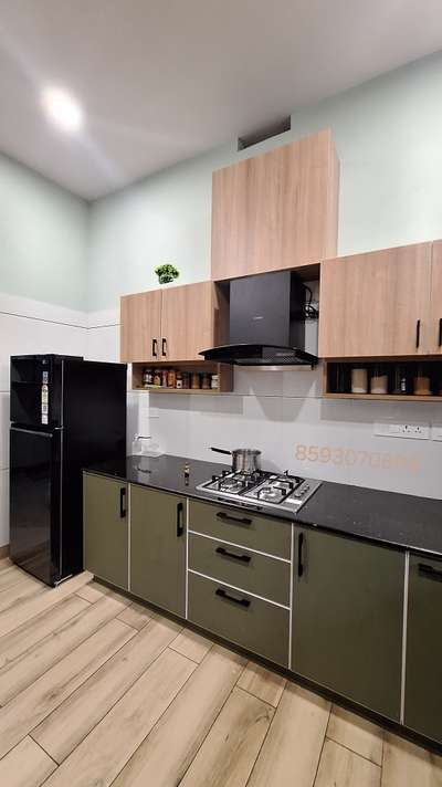 factory made kitchen 
Meterial: Plywood with mica laminate 
 for estimate: 

 #KitchenIdeas #KitchenCabinet #ModularKitchen #modernhome