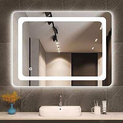 LED Lights Mirror for Bathroom with Light Copper F #ree Mirror with 3 Color Dimmable Light (White,Warm,Natural)
 #LED_Sensor_Mirror  #mirror_wall  #mirrors  #mirrorwallpaneling  #mirrordesign  #LED_Sensor_Mirror  #LED_Mirror  #mirrorlight