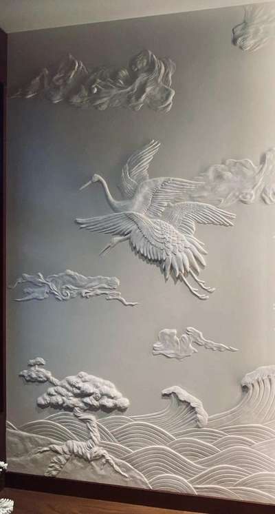flaying flemingos... #wall decor # wall relief  paintings #high relief paintings