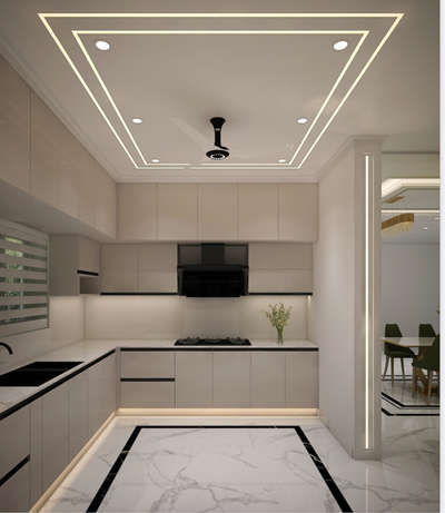 #ClosedKitchen #KitchenIdeas #LargeKitchen #KitchenInterior #KitchenCeilingDesign