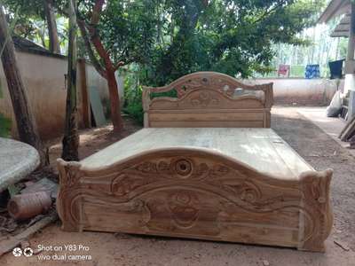 wooden teak cot