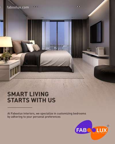 At Faboolux Interiors, we design smart, stylish bedrooms tailored to your taste—combining comfort, functionality, and personal flair in every detail.

#FabooluxInteriors #SmartDesign #StylishBedrooms #CustomInteriors #ComfortAndStyle #FunctionalSpaces #InteriorDesign #BedroomGoals #PersonalizedDesign #HomeDecor