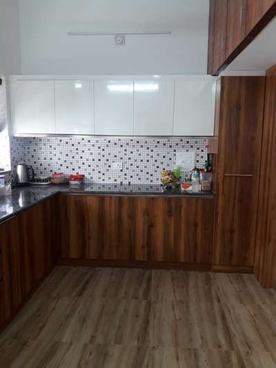 kitchen with tall unit