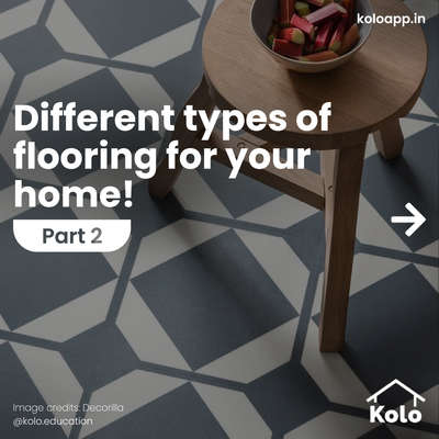 Check out different kinds of flooring for your home - Part 2.

Tap ➡️ to view the next pages of flooring options for you to choose from. 

Which one is your favourite out of the lot? 😁 Let us know in the comments ⤵️

Learn tips, tricks and details on Home construction with Kolo Education 🤩 

If our content helped you, do tell us how in the comments ⤵️ 

Follow us on Kolo Education to learn more!!! 

#education #construction #woodwork #interiors #interiordesign #home #furniture #design #flooring #expert #koloeducation #categoryop