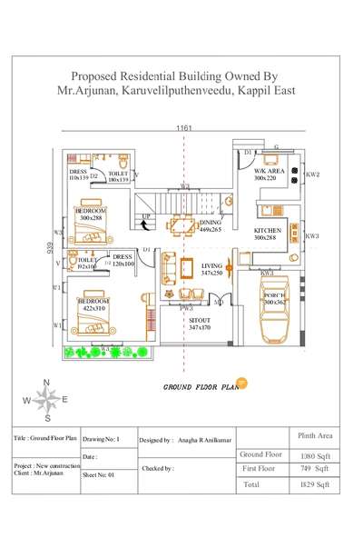 1080 sqft 2BHK ground floor plan 
Dm for more details