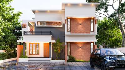 ഈസ്റ്റ്‌ കല്ലടയിലെ ഇടിവെട്ട് വീട് 🏡 #KeralaStyleHouse #3BHKHouse  #ContemporaryHouse #3DPlans