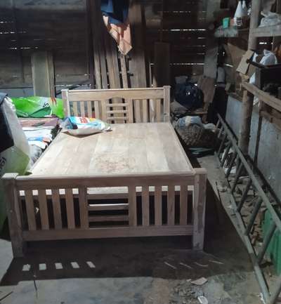 teak double cot