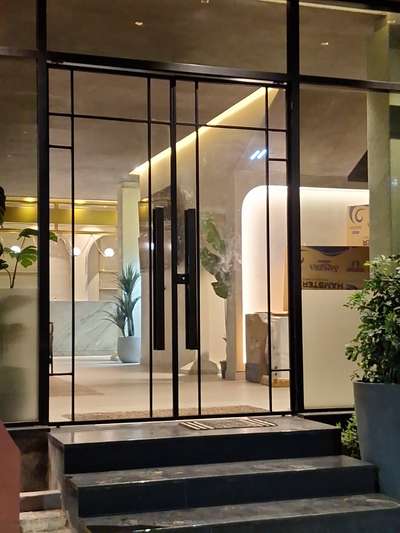 slim profile swings door