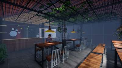 sketch up  design  # interior  #barefoot restaurant