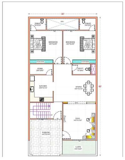 *2d house plan *
2D house Plan with Furniture layout