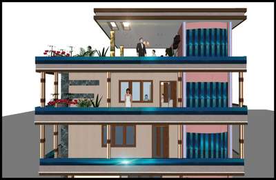 4BHK Home Front elevation