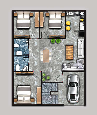 #Photoshop  #autocad #houseinterior  #2dfloorplan #renderingdesign