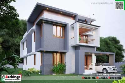 Owned by : Mr. Muneer, Vattappoyil.  #architecturedesigns  #archings_builders  #archings  #ContemporaryHouse #SmallHomePlans  #homedesignkerala