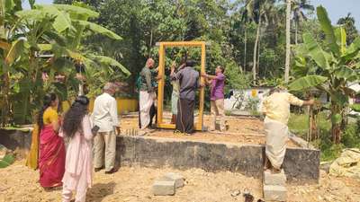 Main door frame fixing ceremony in kuttamperoor 🏡