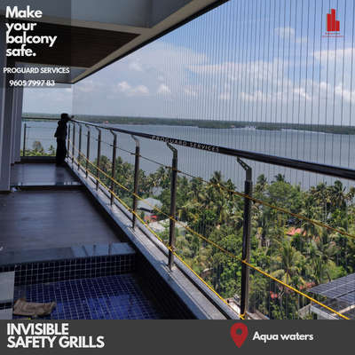 Invisible grilles for balconies
 #invisiblegrills 
#BalconyIdeas 
#BalconyGrills 
#InteriorDesigner 
#architecturedesigns 
#StainlessSteelBalconyRailing