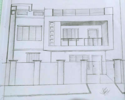 #  house design pencil drawing✏️