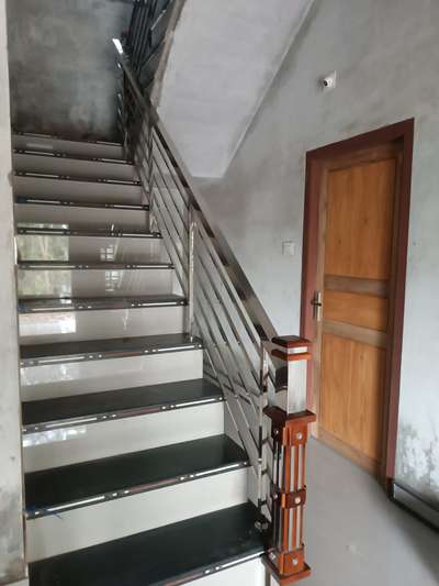 handrail  works    stainless steel  #stainless  #GlassHandRailStaircase  #StaircaseDesigns