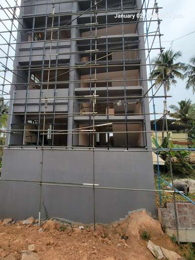 Aluminium and glass cladding works in progress