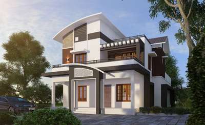 3D elevation of a residential project @ Chengannur .